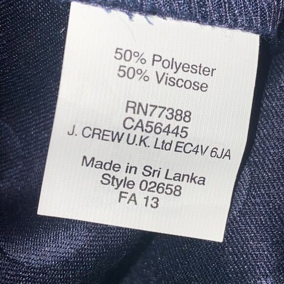 J Crew Skimmer Ankle Pants City Fit Navy Blue Swiss Dot Woman’s Size 2 Pockets - Picture 7 of 7